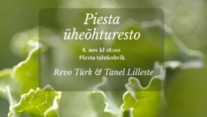 Piesta üheõhturesto 8.nov õhtusöögi plakat